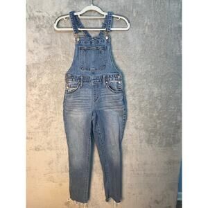 Universal Thread Denim Bib Overalls Size 0/25R Raw Hem Streetwear Fall